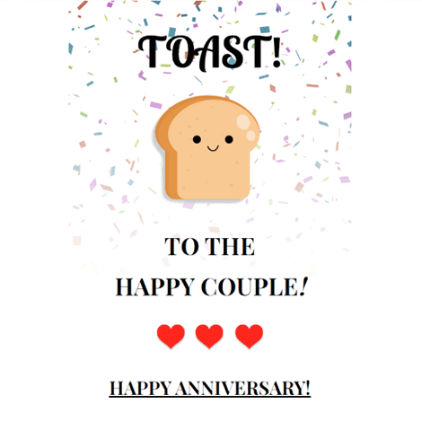 Anniversary Toast To The Couple Ecard